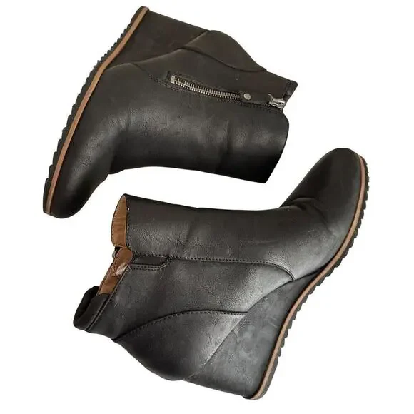 Soul Naturalizer Womens Size 10M Haley Black Wedge Boots Shoes Careerwear Witchy - Picture 8 of 16